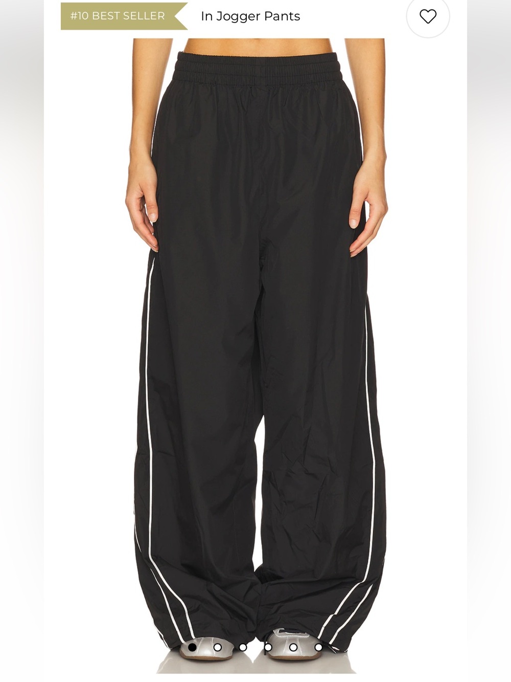 Jaded London Black Track Pants with White Piping